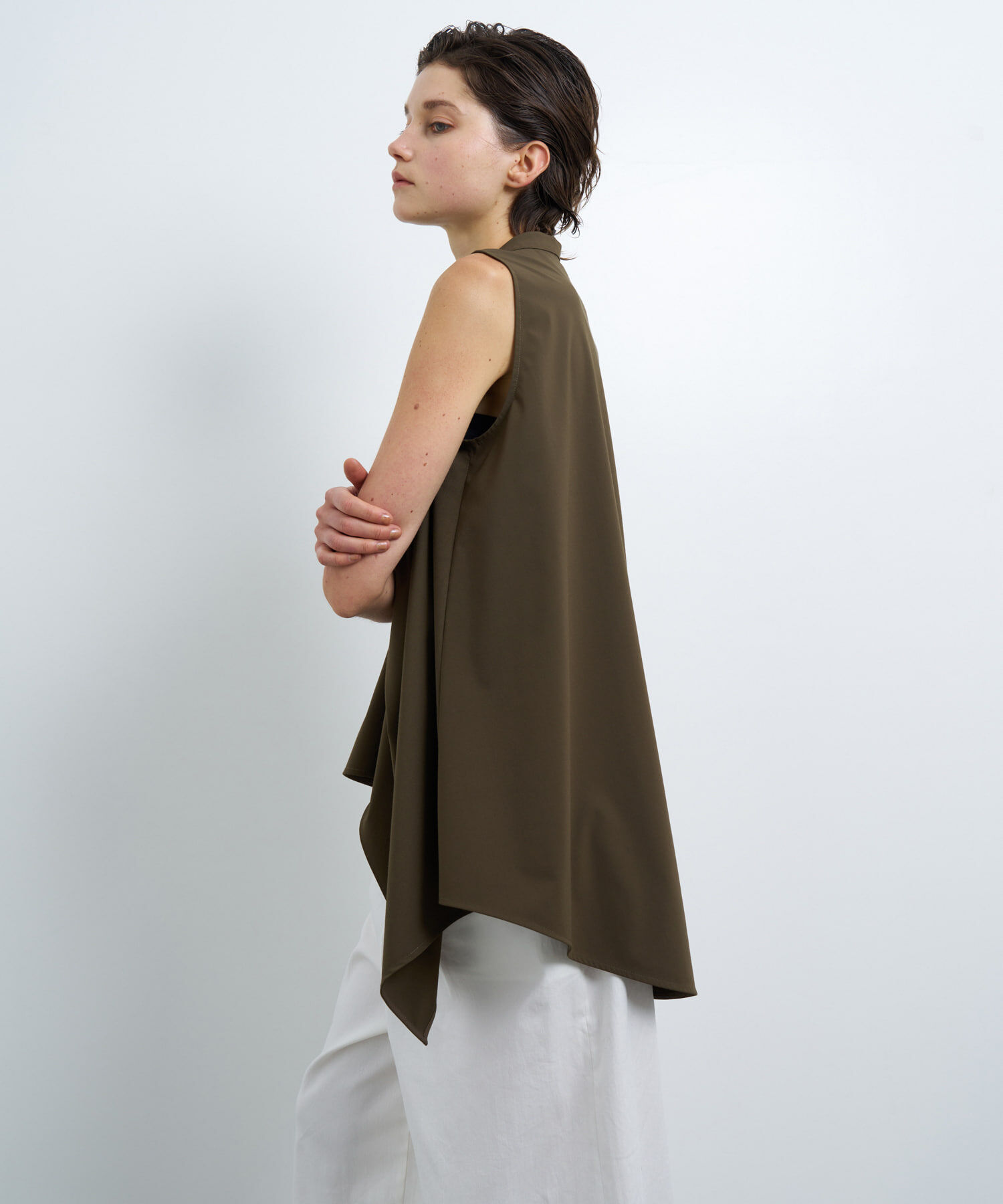 LANVIN en Bleu「アシンメヘムスキッパーブラウス」|シャツ・ブラウス|