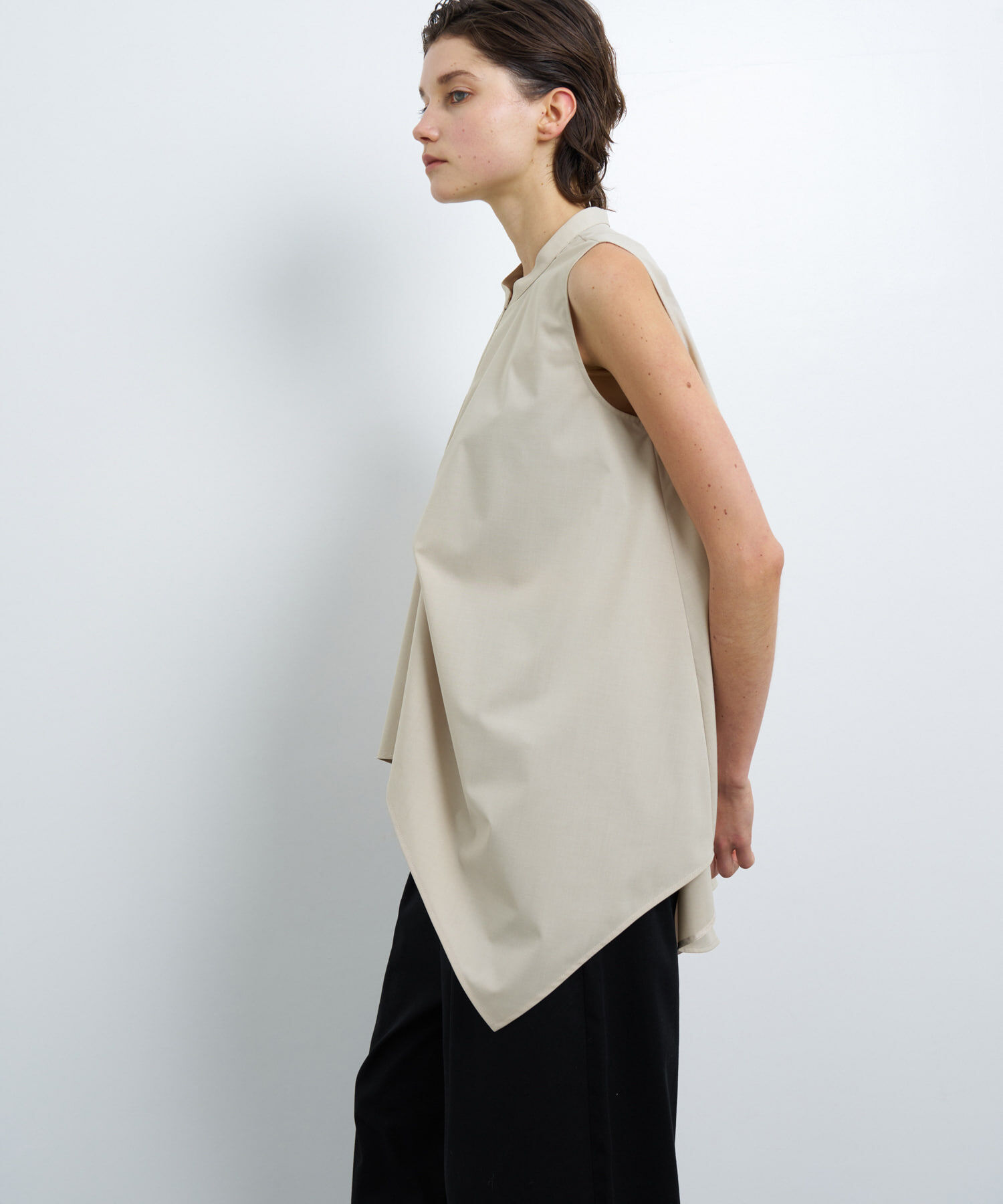 LANVIN en Bleu「アシンメヘムスキッパーブラウス」|シャツ・ブラウス|