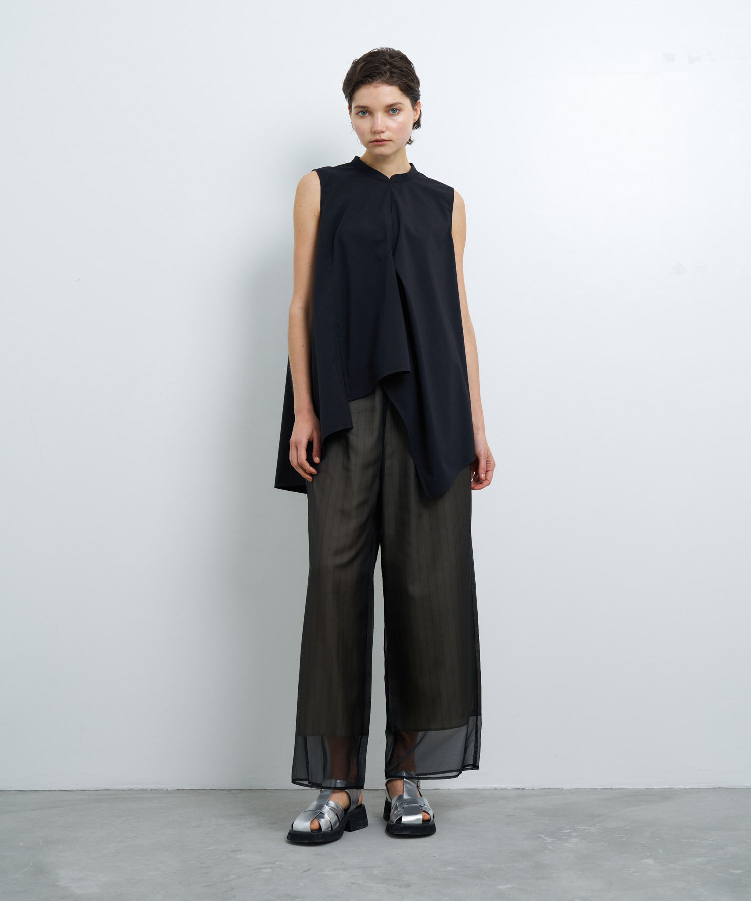 LANVIN en Bleu「アシンメヘムスキッパーブラウス」|シャツ・ブラウス|