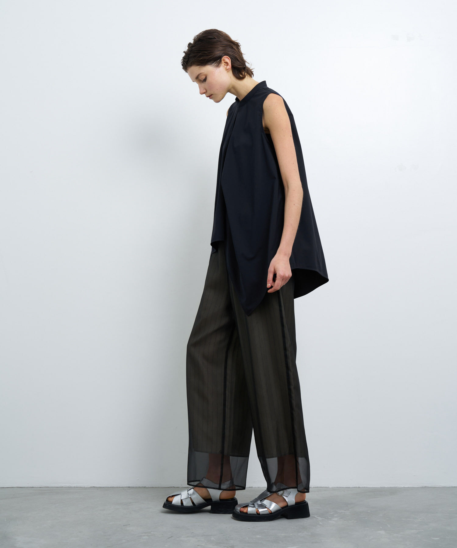 LANVIN en Bleu「アシンメヘムスキッパーブラウス」|シャツ・ブラウス|