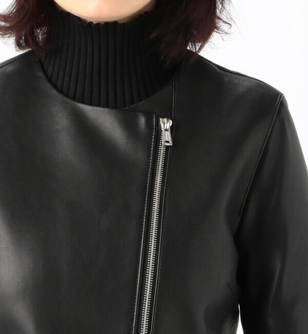 DES PRES「ラムレザー ノーカラージャケット」|ライダースジャケット|