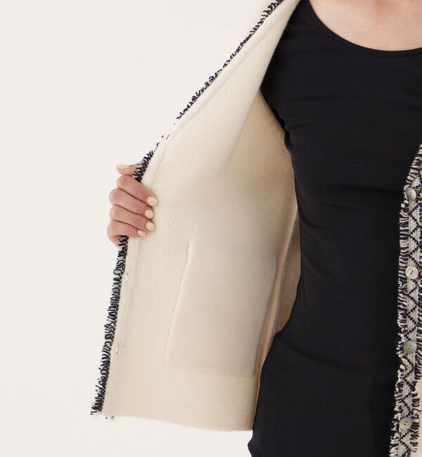 DES PRES「ウールカシミヤミラノリブ Vネックカーディガン」|カーディガン|