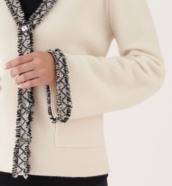 DES PRES「ウールカシミヤミラノリブ Vネックカーディガン」|カーディガン|