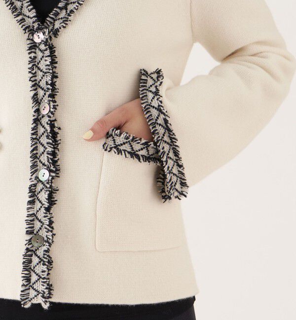 DES PRES「ウールカシミヤミラノリブ Vネックカーディガン」|カーディガン|