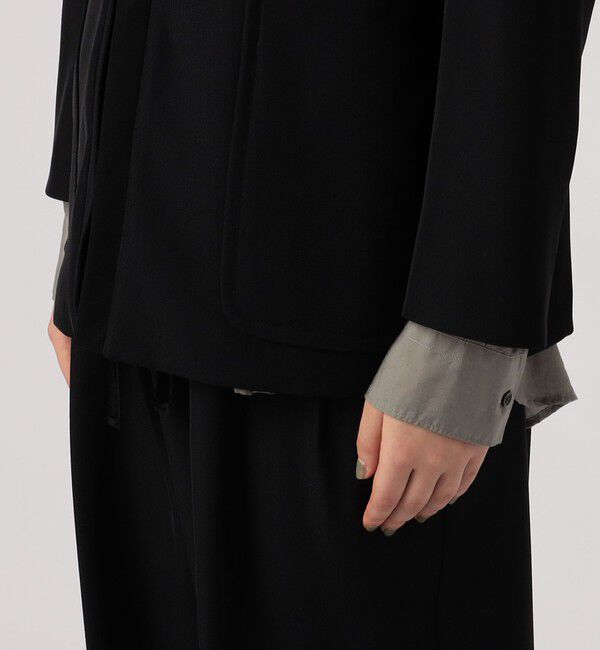 BACCA「ポリエステルレーヨン リラックスノーカラージャケット」|ノーカラージャケット|