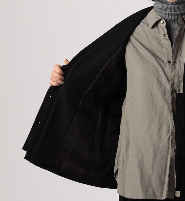 BACCA「ポリエステルレーヨン リラックスノーカラージャケット」|ノーカラージャケット|