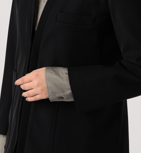 BACCA「ポリエステルレーヨン リラックスノーカラージャケット」|ノーカラージャケット|