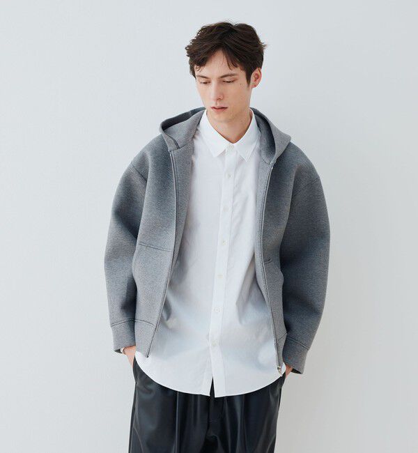 GALERIE VIE「ダンボールニット フーデッドブルゾン」|パーカー|