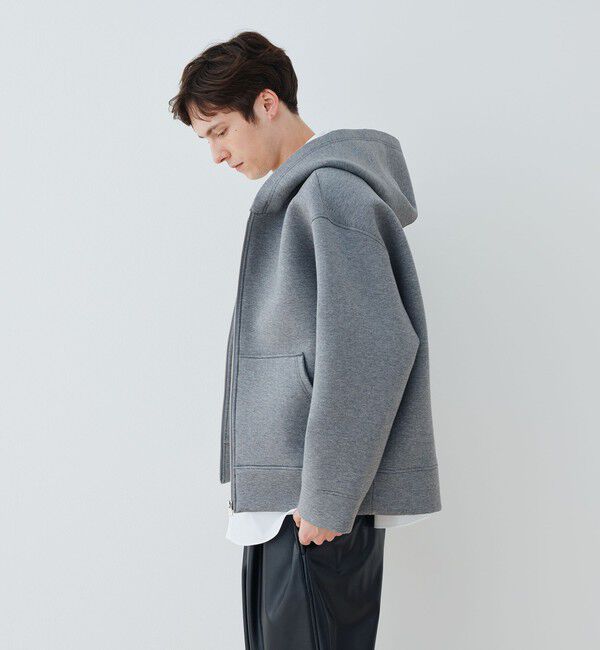 GALERIE VIE「ダンボールニット フーデッドブルゾン」|パーカー|