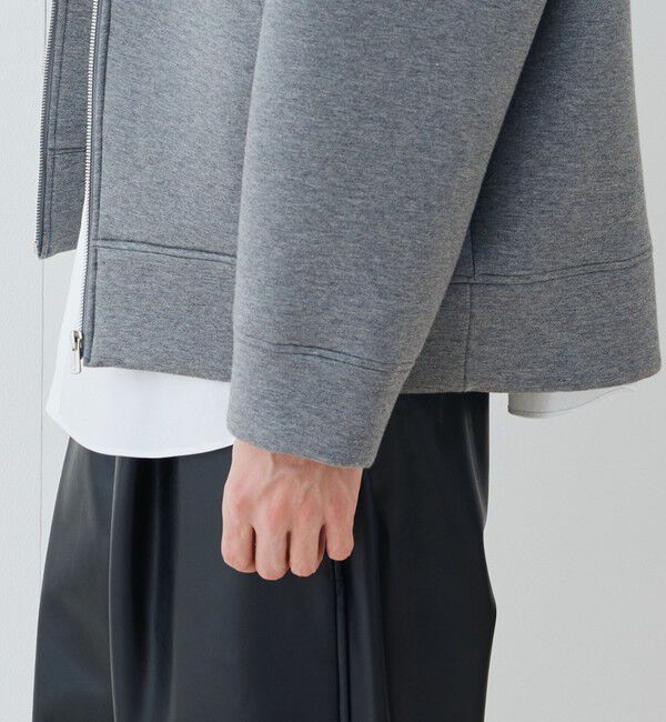 GALERIE VIE「ダンボールニット フーデッドブルゾン」|パーカー|