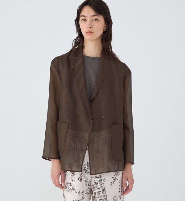 TOMORROWLAND collection「シアーオーガンジー シースルージャケット」|テーラードジャケット|