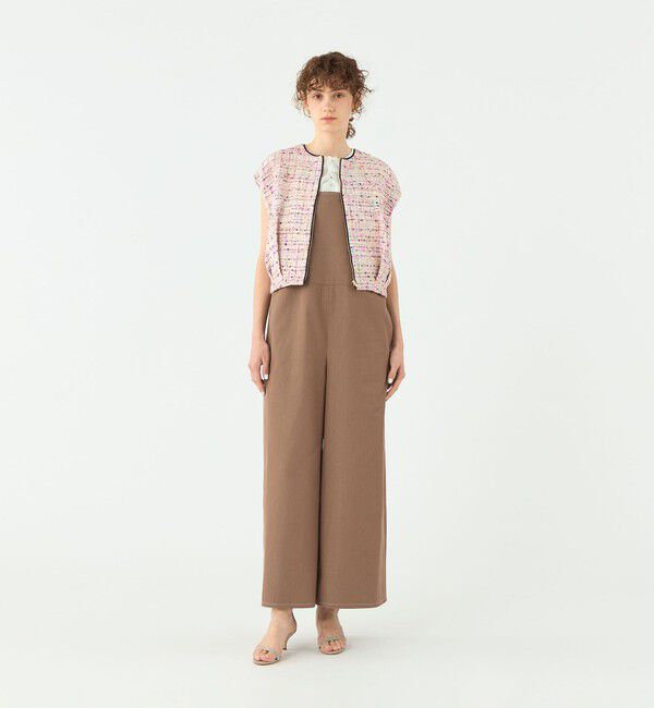 【レア】ルミエールファンシーツイード ジップアップ　トゥモローランド コロレファンシーツイード ジップアップジレ（TOMORROWLAND collection