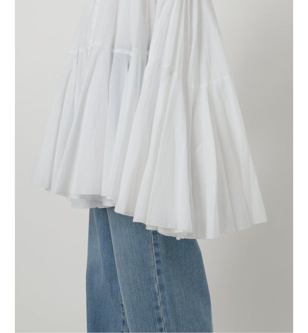 IENA「《追加》AAYUSHI/アユーシ ボリュームフレアハーフスリーブワンピース」|ワンピース|