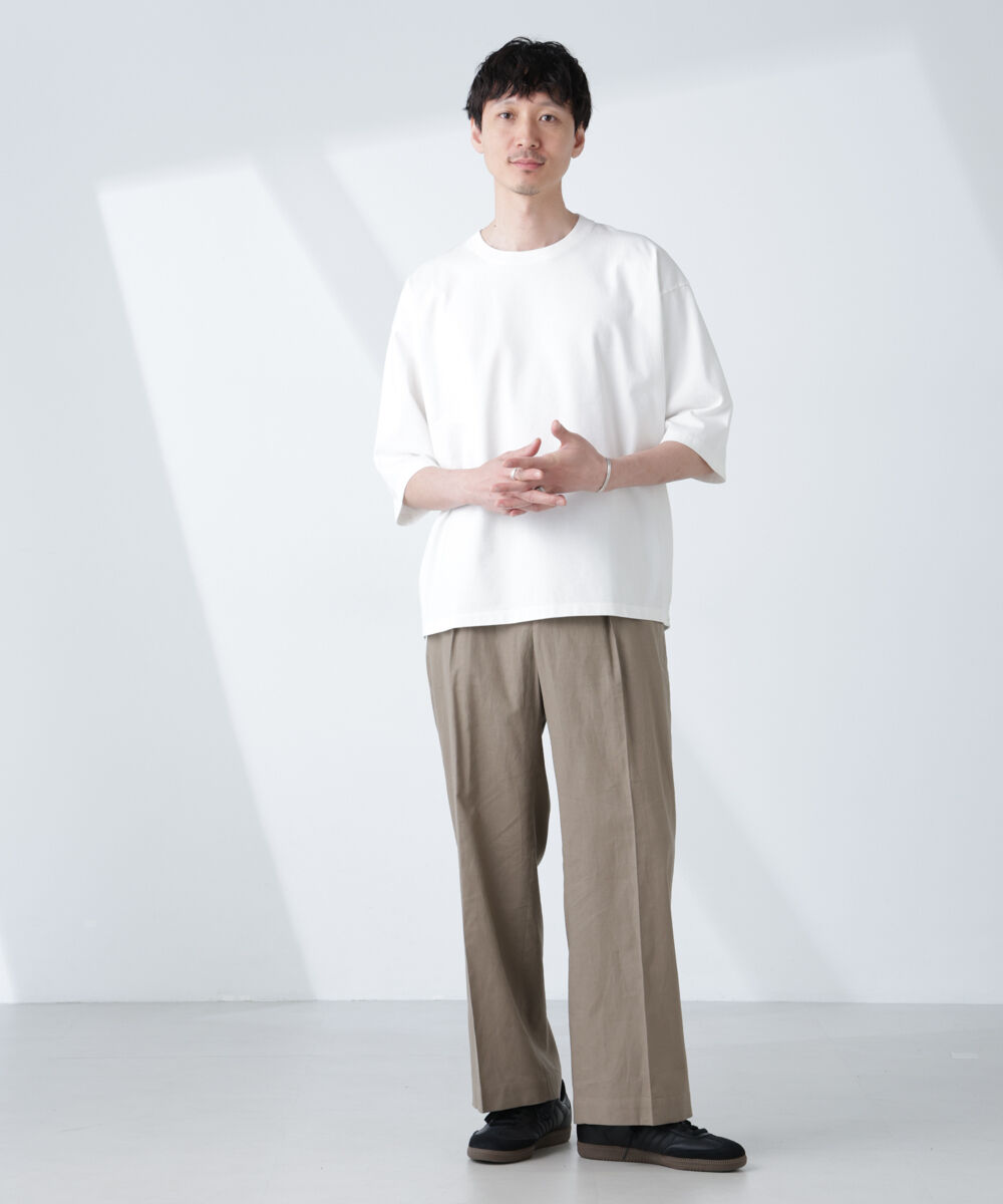 nano･universe「ルーズフィットワイドスリーブTシャツ 7分袖」|Tシャツ・カットソー|