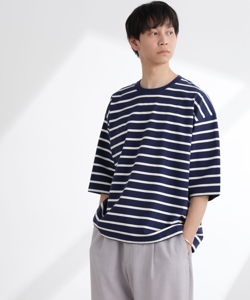 nano･universe「ルーズフィットワイドスリーブTシャツ 7分袖」|Tシャツ・カットソー|