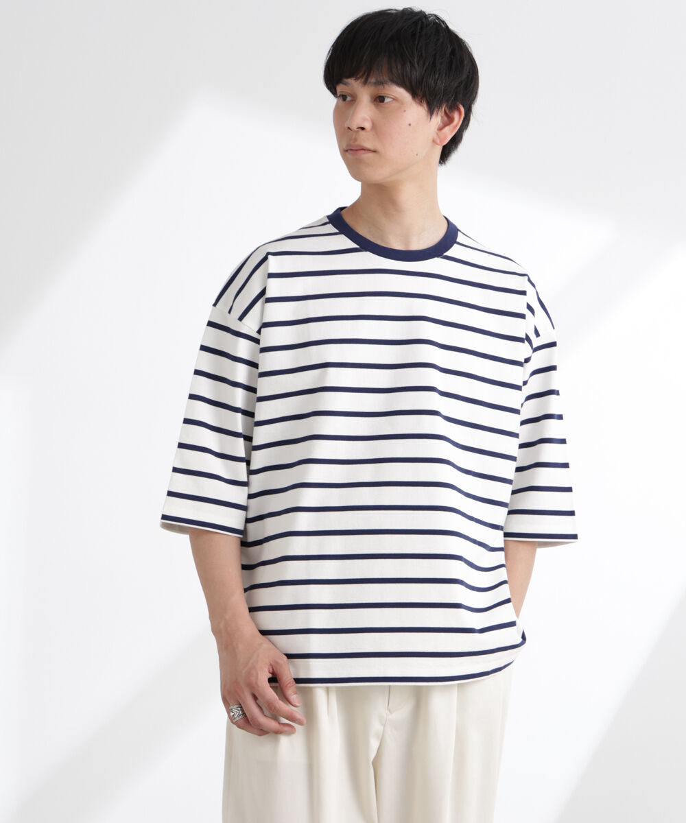 nano･universe「ルーズフィットワイドスリーブTシャツ 7分袖」|Tシャツ・カットソー|