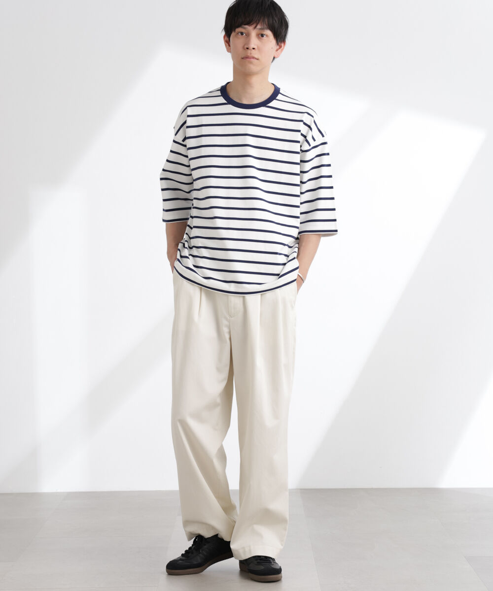 nano･universe「ルーズフィットワイドスリーブTシャツ 7分袖」|Tシャツ・カットソー|