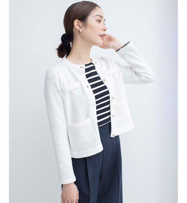 組曲「【ストレッチ・長袖】コットンフライス バスクTシャツ」|Tシャツ・カットソー|