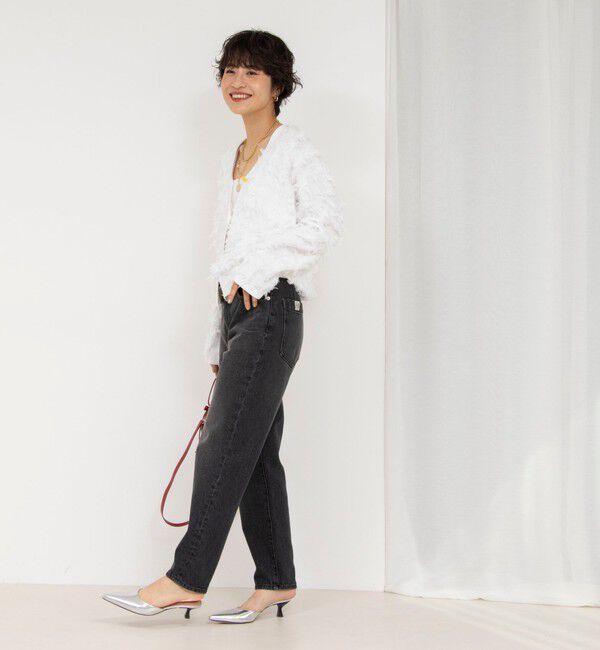 Rie Miller「《手洗い可能》カットジャガード金ボタンカーディガン」|カーディガン|