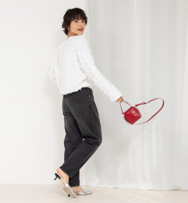 Rie Miller「《手洗い可能》カットジャガード金ボタンカーディガン」|カーディガン|