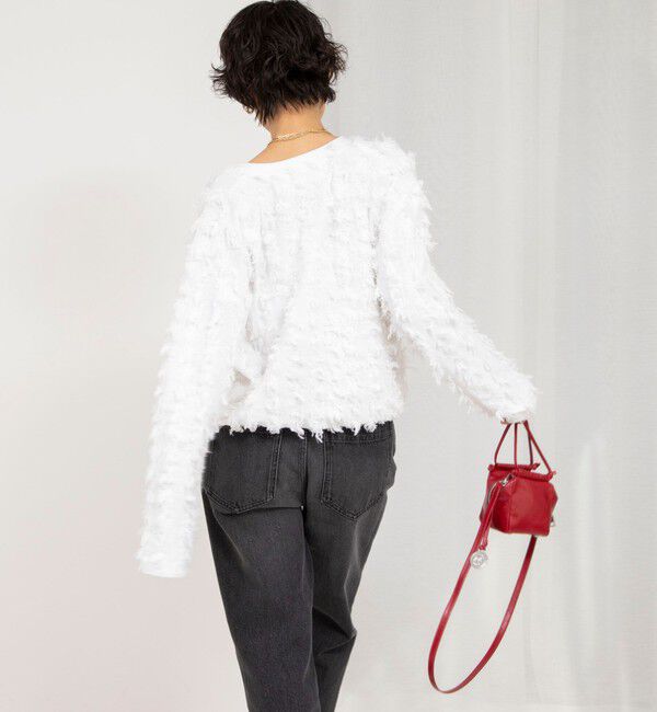 Rie Miller「《手洗い可能》カットジャガード金ボタンカーディガン」|カーディガン|