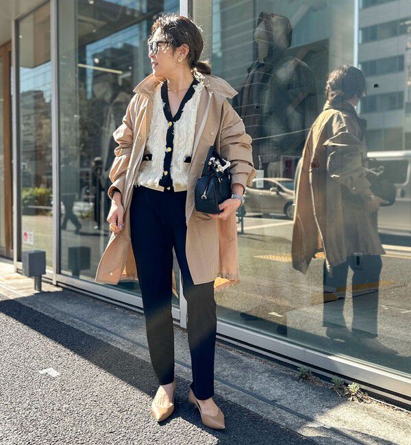 Rie Miller「《手洗い可能》カットジャガード金ボタンカーディガン」|カーディガン|