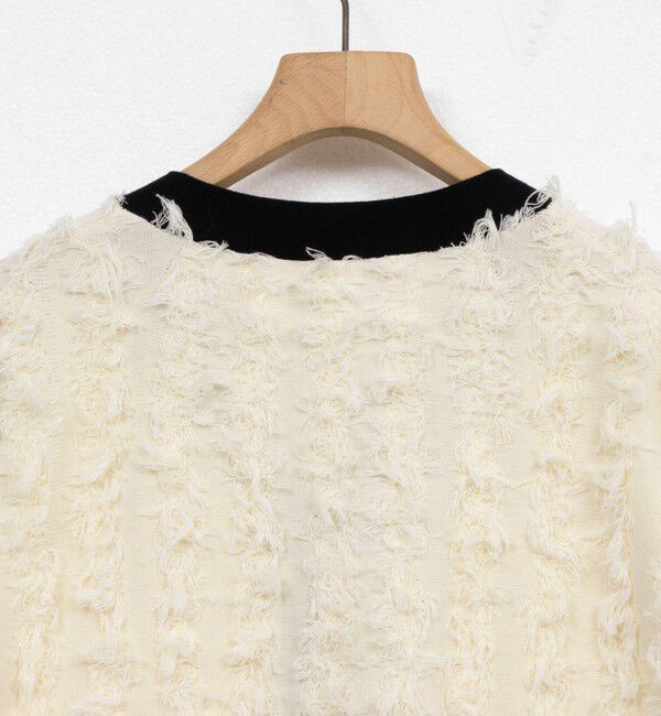 Rie Miller「《手洗い可能》カットジャガード金ボタンカーディガン」|カーディガン|