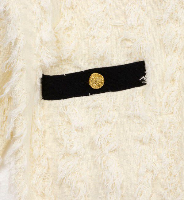 Rie Miller「《手洗い可能》カットジャガード金ボタンカーディガン」|カーディガン|