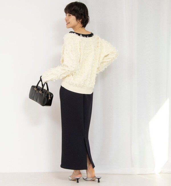 Rie Miller「《手洗い可能》カットジャガード金ボタンカーディガン」|カーディガン|