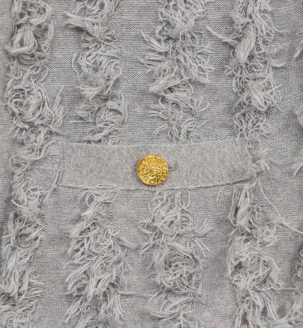 Rie Miller「《手洗い可能》カットジャガード金ボタンカーディガン」|カーディガン|