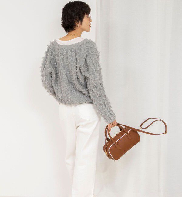 Rie Miller「《手洗い可能》カットジャガード金ボタンカーディガン」|カーディガン|