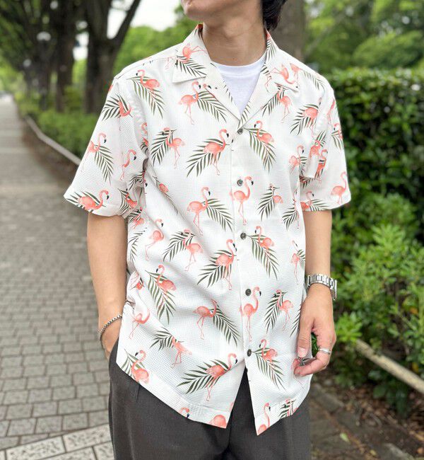 NOLLEY'S goodman「【DotAir/ドットエア】《吸水速乾》総柄シャツ 25SS」|シャツ・ブラウス|ピンク系その他