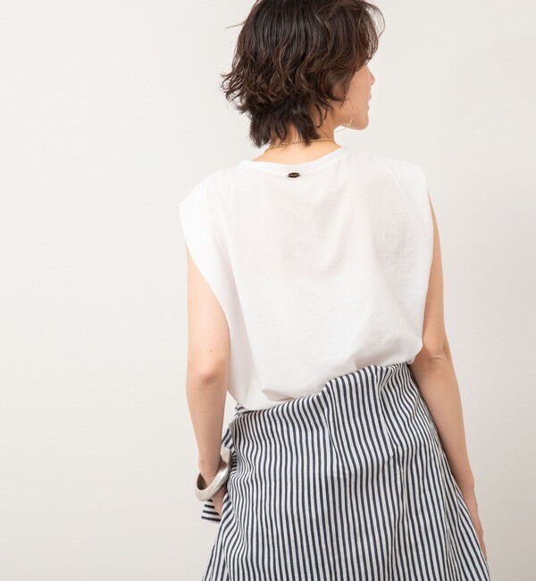 NOLLEY'S「【松葉☆別注アイテム】《セットアップ対応》エアリージョーゼットノースリーブブラウス」|シャツ・ブラウス|