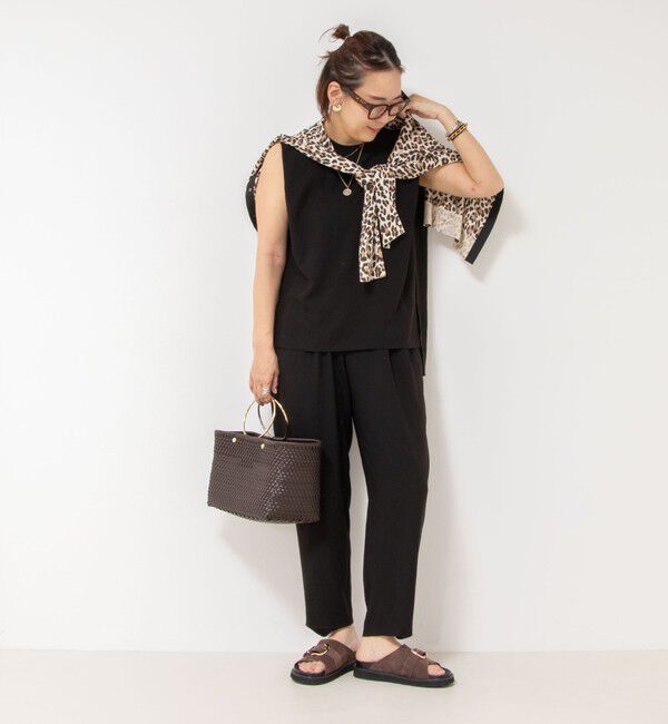 NOLLEY'S「【松葉☆別注アイテム】《セットアップ対応》エアリージョーゼットノースリーブブラウス」|シャツ・ブラウス|