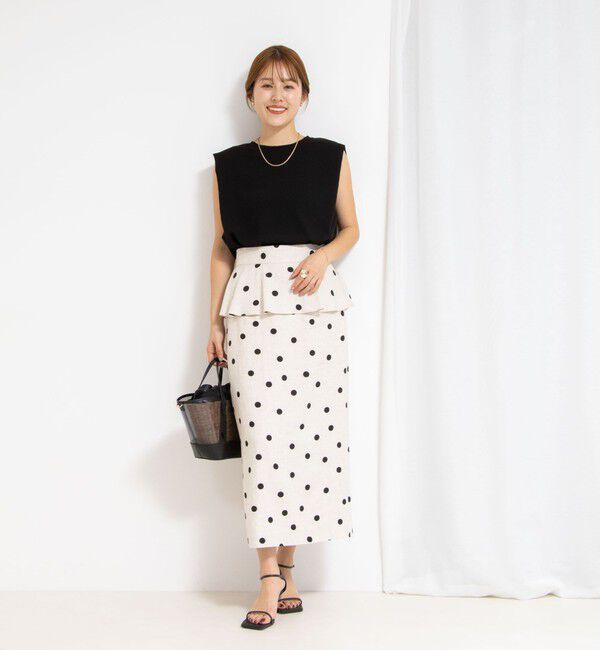 NOLLEY'S「【松葉☆別注アイテム】《セットアップ対応》エアリージョーゼットノースリーブブラウス」|シャツ・ブラウス|