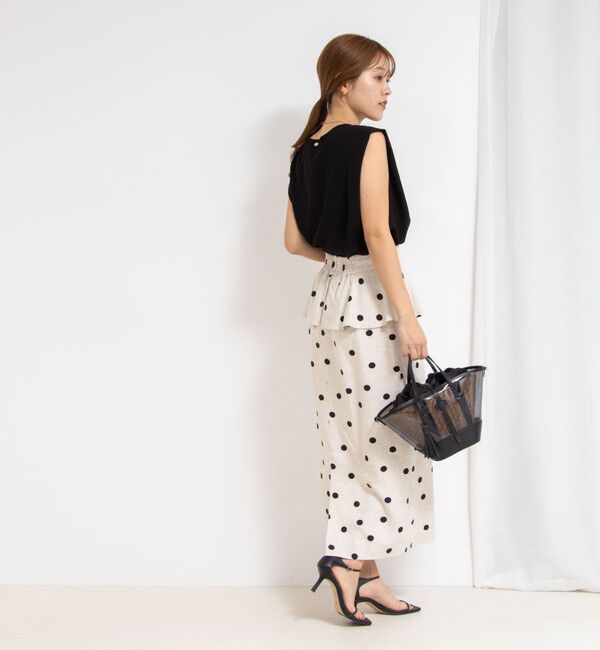 NOLLEY'S「【松葉☆別注アイテム】《セットアップ対応》エアリージョーゼットノースリーブブラウス」|シャツ・ブラウス|