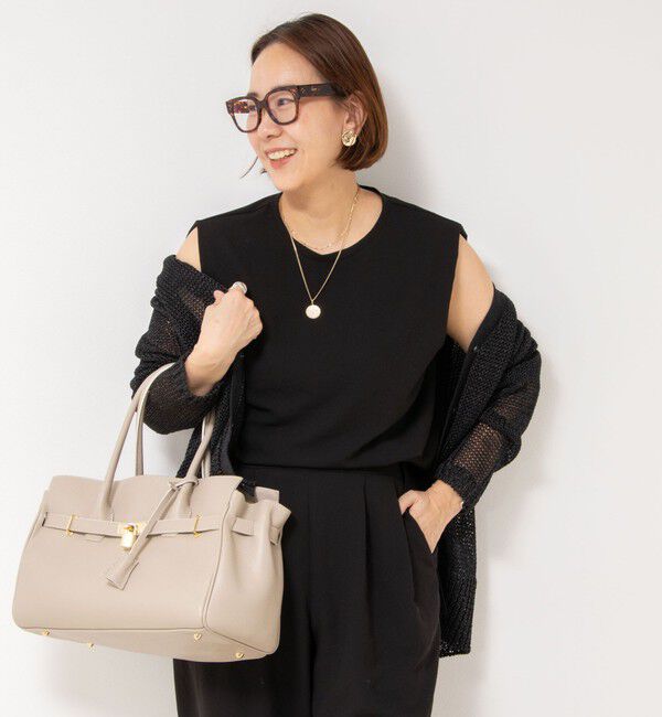 NOLLEY'S「【松葉☆別注アイテム】《セットアップ対応》エアリージョーゼットノースリーブブラウス」|シャツ・ブラウス|