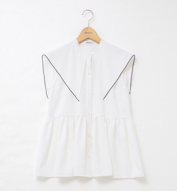 NOLLEY'S「ビッグカラーノースリーブブラウス」|シャツ・ブラウス|