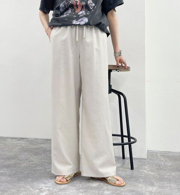 fredy emue「バイオツイルセミワイドパンツ」|その他|ベージュ