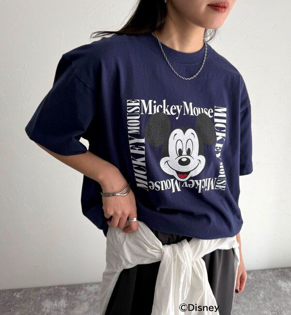 fredy emue「【GOOD ROCK SPEED/グッドロックスピード】Disney Mickey半袖Tシャツ」|Tシャツ・カットソー|ネイビー