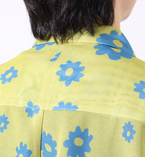 GLOSTER「【GLOSTER/グロスター】フラワーメッシュシャツ ショートスリーブ オープンカラー 開襟シャツ」|シャツ・ブラウス|