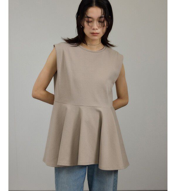 SALON adam et rope'「【WEB限定】ショルダータックペプラムプルオーバー」|Tシャツ・カットソー|