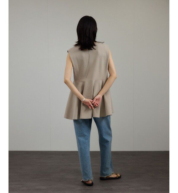 SALON adam et rope'「【WEB限定】ショルダータックペプラムプルオーバー」|Tシャツ・カットソー|