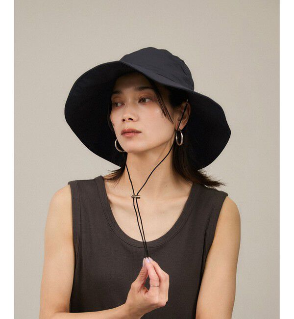 SALON adam et rope'「2WAYレイヤーハット［接触冷感・洗える・取り外し可能］」|ハット|ブラック(01)