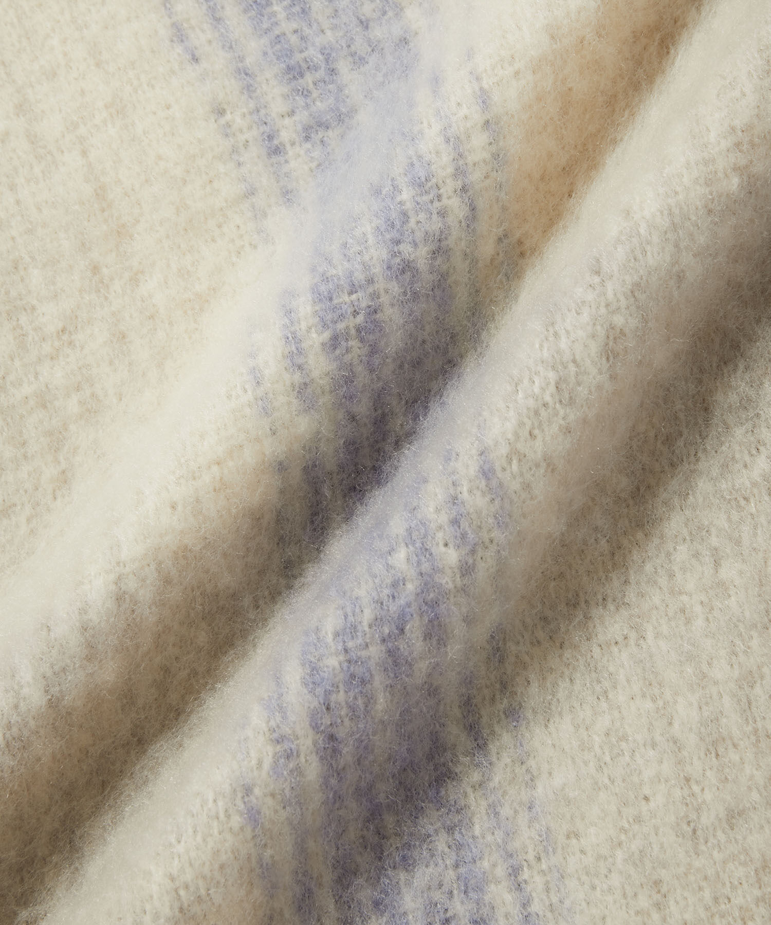 ROPE PICNIC PASSAGE「【WEB限定カラー:ブラウン】リサイクルヤーンチェックバルキーフリンジストール」|ストール|