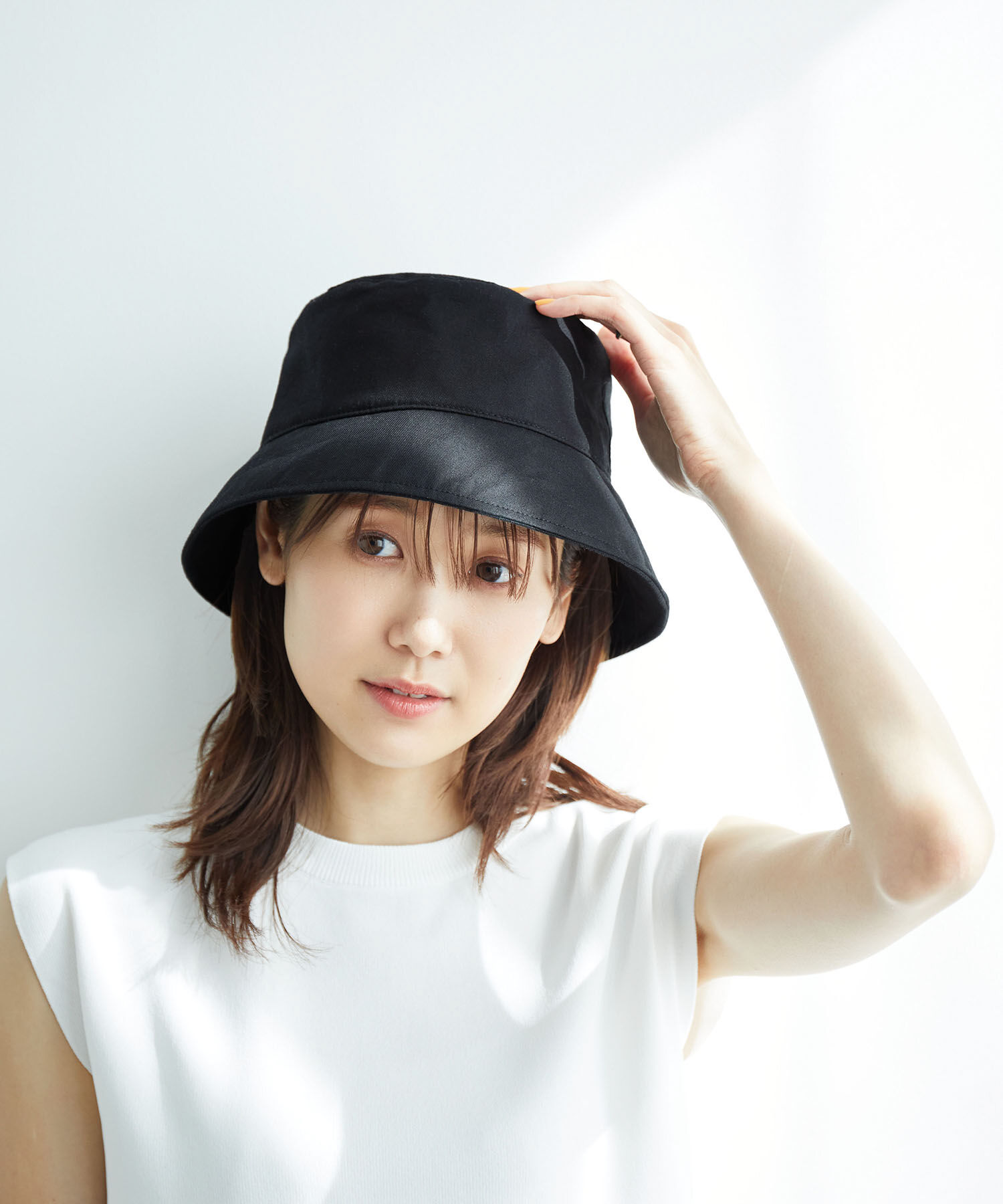 ROPE PICNIC PASSAGE「【コカゲル】UVカット/ダウンバケットハット/リンクコーデ」|ハット|ブラック(01)