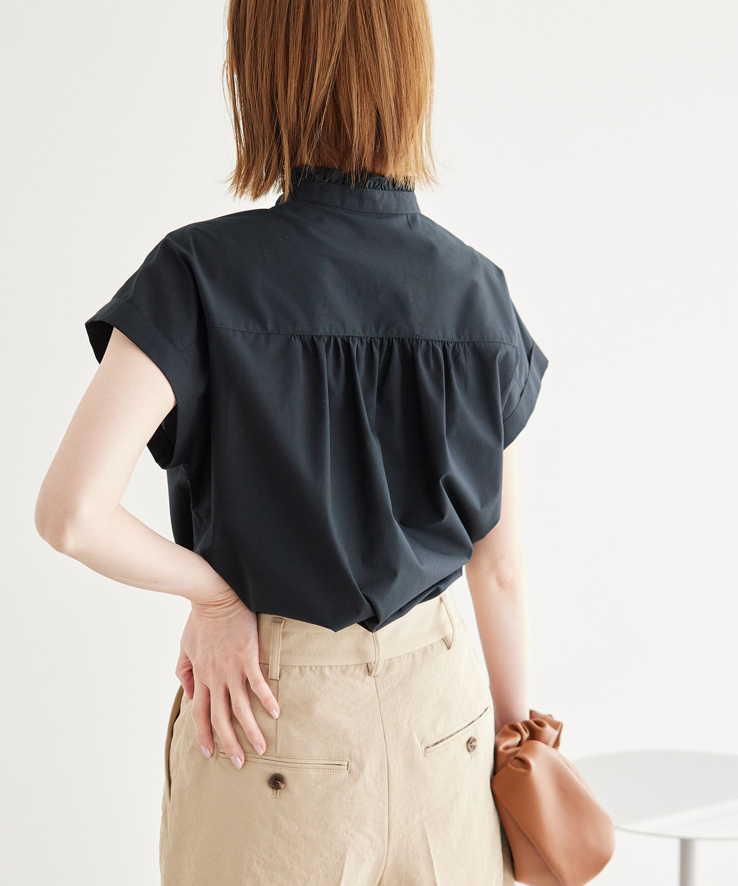 Rope&rsquo;Picnic「新色追加/フリルバンドシャツ」|シャツ・ブラウス|