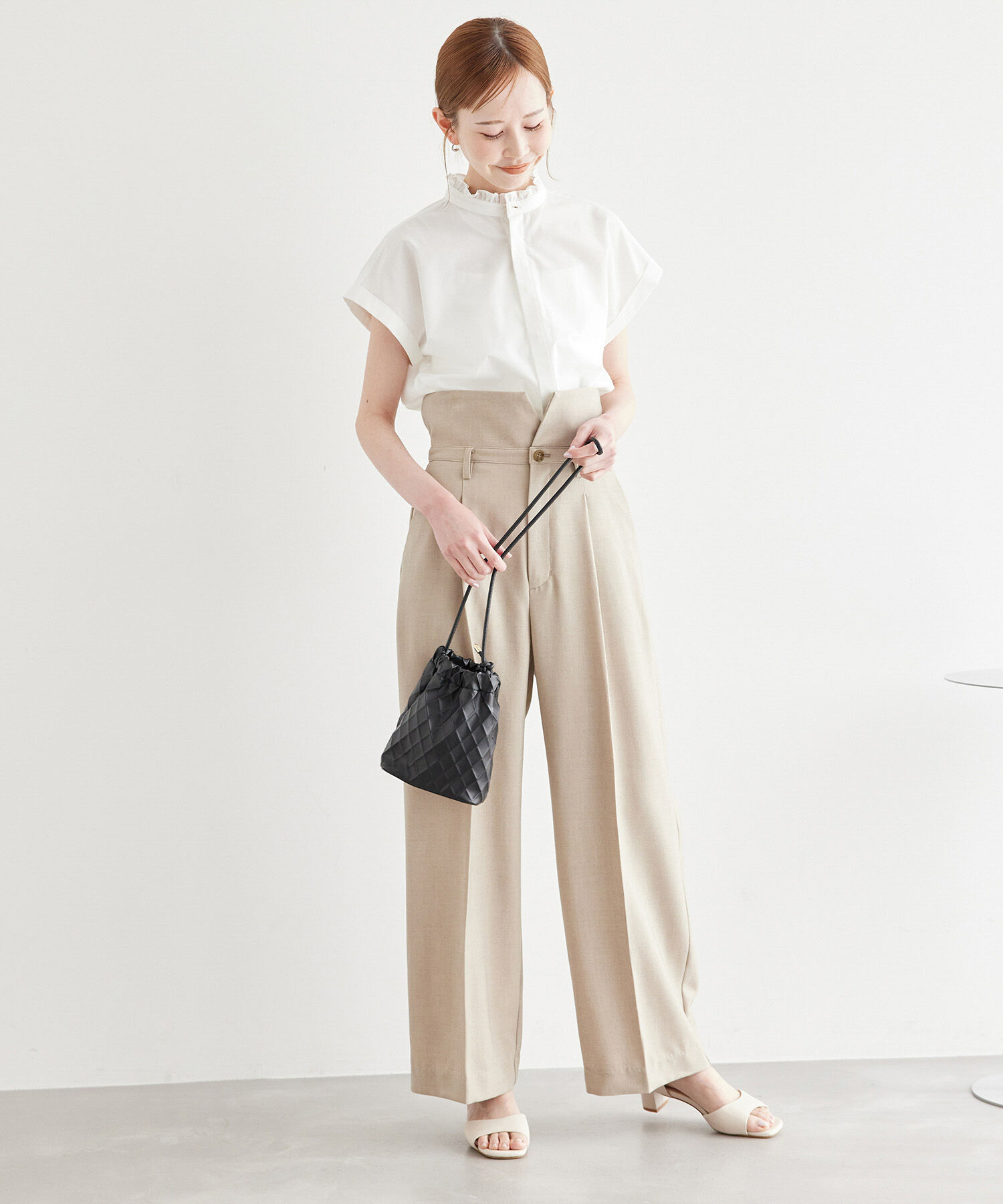 Rope&rsquo;Picnic「新色追加/フリルバンドシャツ」|シャツ・ブラウス|