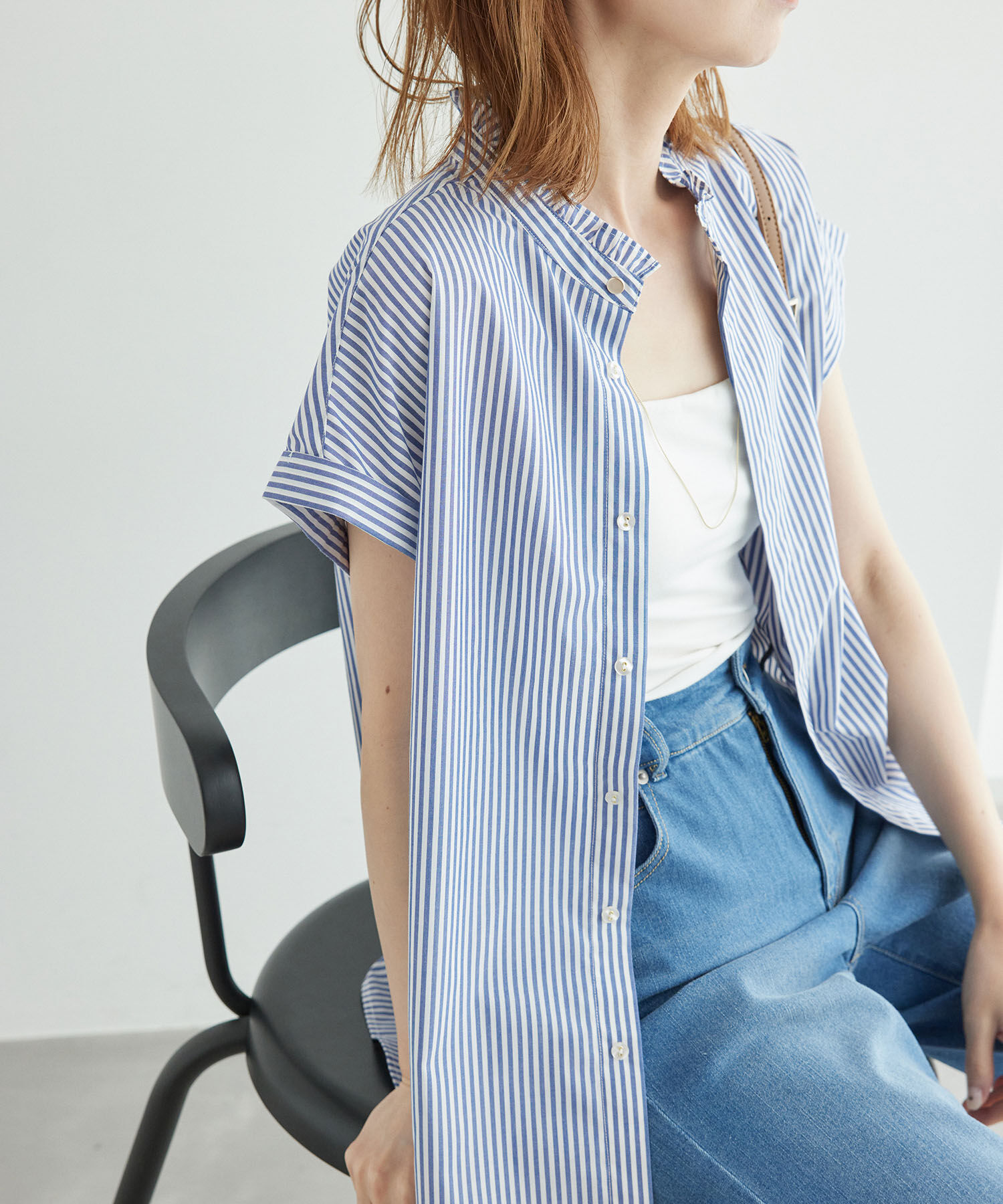 Rope&rsquo;Picnic「新色追加/フリルバンドシャツ」|シャツ・ブラウス|