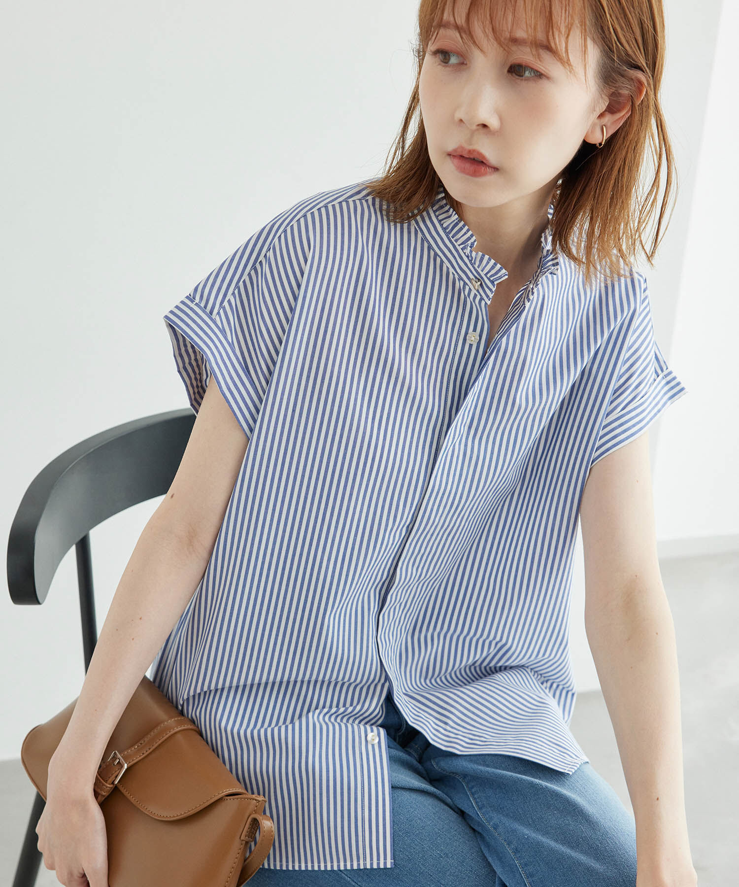 Rope&rsquo;Picnic「新色追加/フリルバンドシャツ」|シャツ・ブラウス|